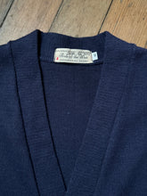 Load image into Gallery viewer, vintage 1950s 60s navy letterman sweater