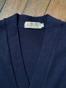 vintage 1950s 60s navy letterman sweater