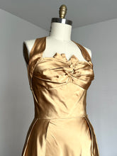 Load image into Gallery viewer, vintage 1950s gold gown {m}