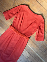 Load image into Gallery viewer, vintage 1960s orange wool dress {xs}
