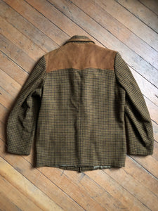 vintage 1950s Hollywood leisure jacket wool houndstooth