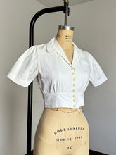 Load image into Gallery viewer, vintage 1930s cropped blouse {s/m}