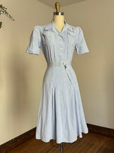 Load image into Gallery viewer, vintage 1930s 40s striped cotton dress {s/m}