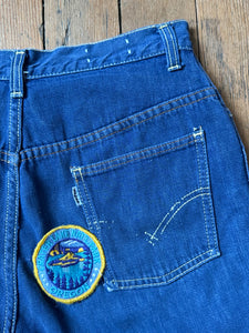 vintage 1960s big E LEVIS for gals cut off denim shorts
