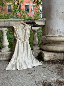 antique Edwardian silk white gown {xs}