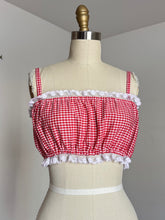 Load image into Gallery viewer, vintage 1970s gingham crop top {xs-L}