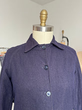 Load image into Gallery viewer, vintage 1950s navy wool casual jacket