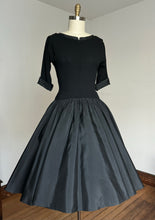 Load image into Gallery viewer, vintage 1950s black party dress {m}