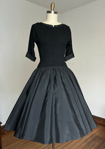 vintage 1950s black party dress {m}