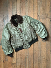 Load image into Gallery viewer, vintage 1950s nylon B-15 flight jacket bomber