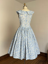 Load image into Gallery viewer, vintage 1950s sheer floral dress {s}