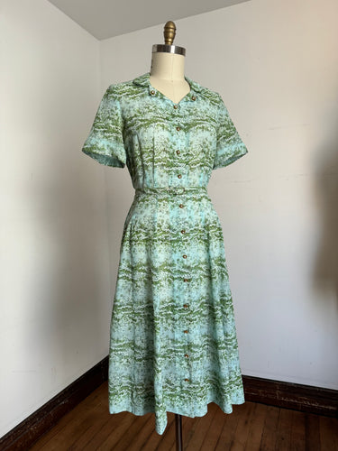 vintage 1950s botanical dress {m}