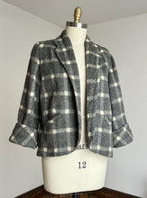 Load image into Gallery viewer, vintage 1950s grey cropped swing coat {up to XL}