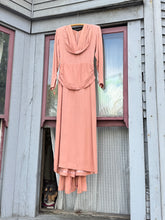 Load image into Gallery viewer, vintage 1940s pale peach rayon gown {s/m}