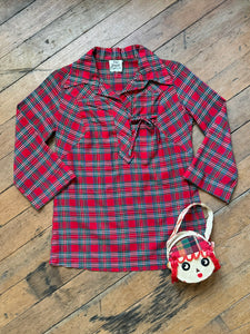 vintage 1970s plaid top {xs}