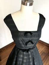 Load image into Gallery viewer, vintage 1950s black &amp; gold party dress {m}