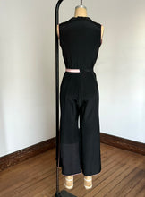 Load image into Gallery viewer, vintage 1930s silk beach pyjamas jumpsuit {s}