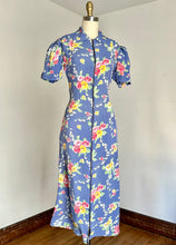 Load image into Gallery viewer, vintage 1930s floral rayon dressing gown {xs}