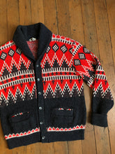Load image into Gallery viewer, vintage 1950s 60s shawl collar cardigan sweater