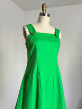 Load image into Gallery viewer, vintage 1960s green pinafore dress {s}