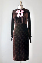 Load image into Gallery viewer, vintage 1930s silk velvet dress
