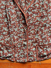 Load image into Gallery viewer, vintage 1940s floral rayon blouse {m}