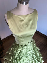 Load image into Gallery viewer, vintage 1950s green party dress {xs}