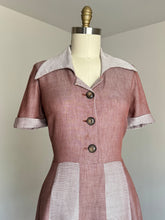 Load image into Gallery viewer, vintage 1940s two tone dress {L}