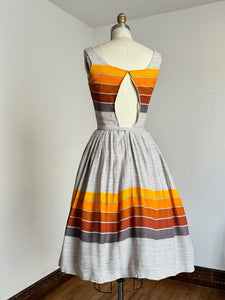 vintage 1960s linen sun dress set with shawl {xxs}