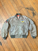 Load image into Gallery viewer, vintage 1980s does 40s flight jacket with Indiana speedway patch
