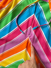 Load image into Gallery viewer, vintage 1970s rainbow sun dress {xs}