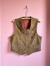 Load image into Gallery viewer, vintage 1940s leather vest {m}