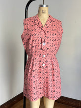 Load image into Gallery viewer, vintage 1950s pink cotton romper {M/L}