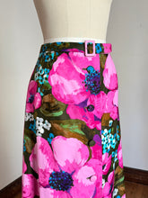 Load image into Gallery viewer, vintage 1960s pink floral maxi skirt {s}