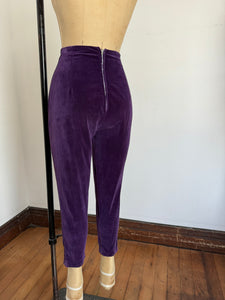 vintage 1950s purple velvet pants {xs}