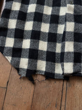 Load image into Gallery viewer, vintage 1950s black &amp; white plaid wool shirt