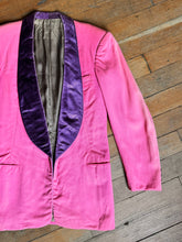 Load image into Gallery viewer, vintage 1950s PINK tuxedo jacket