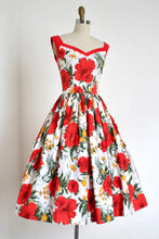 Load image into Gallery viewer, vintage 1950s Horrockses floral dress