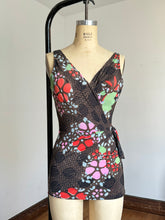 Load image into Gallery viewer, vintage 1960s floral swimsuit {xs-m}