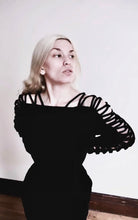 Load image into Gallery viewer, RARE vintage 1960s cage sleeves dress
