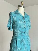 Load image into Gallery viewer, vintage 1940s floral rayon dress {XL/1X}