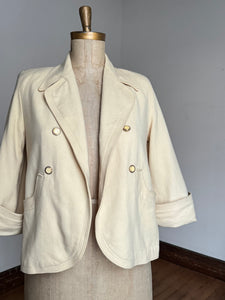 vintage 1950s cream cropped swing coat {up to XL}