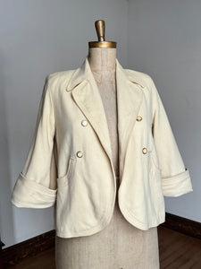 vintage 1950s cream cropped swing coat {up to XL}