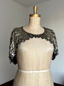 vintage 1930s French sequin cape