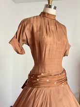 Load image into Gallery viewer, vintage 1950s drop waist party dress {s}