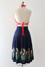 Load image into Gallery viewer, vintage 1930s 40s border print cattails skirt