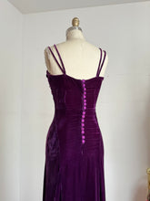 Load image into Gallery viewer, vintage 1930s purple velvet gown {xs}