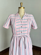 Load image into Gallery viewer, vintage 1940s cotton striped dress {2X}