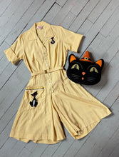Load image into Gallery viewer, vintage 1960s novelty cats jumpsuit {m}