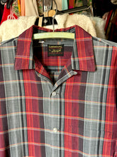Load image into Gallery viewer, vintage 1950s plaid long sleeve shirt